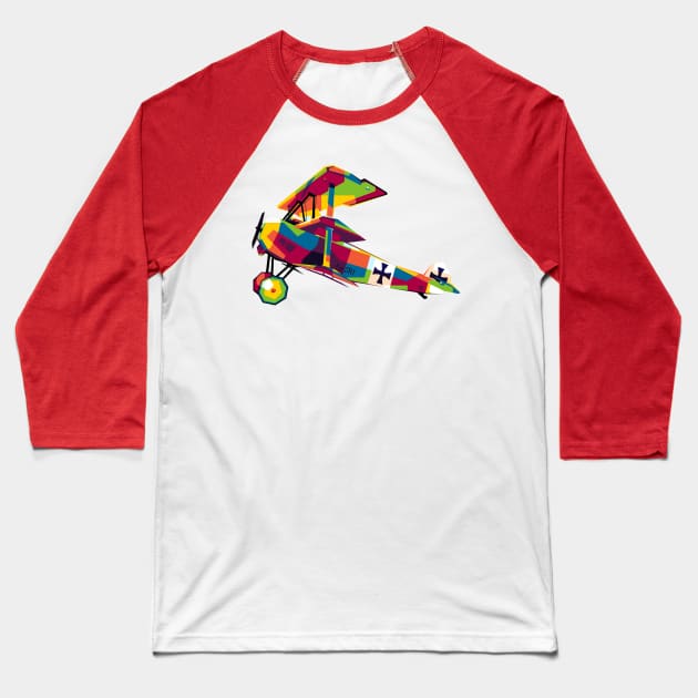 Fokker Triplane Baseball T-Shirt by wpaprint